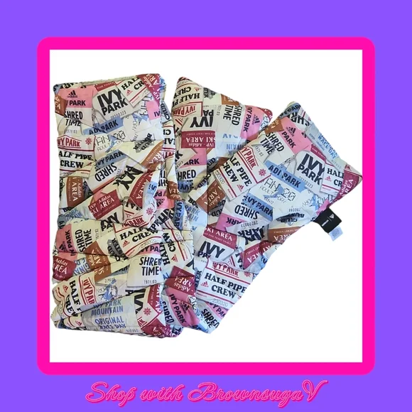 Adidas X Ivy Park scarf padded Insulated in Ski tag print - Picture 4 of 4